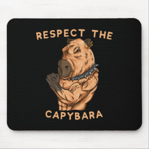 Mousepad Respeite O Capivara - Fisiculturista Engraçado
