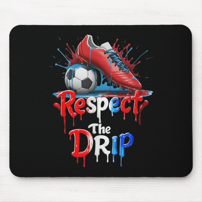 Mousepad Respeite O Estilo de Rua de Grafite de Futebol Dri (Frente)