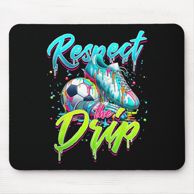 Mousepad Respeite O Sorvete De Futebol Drip Com Granulado (Frente)