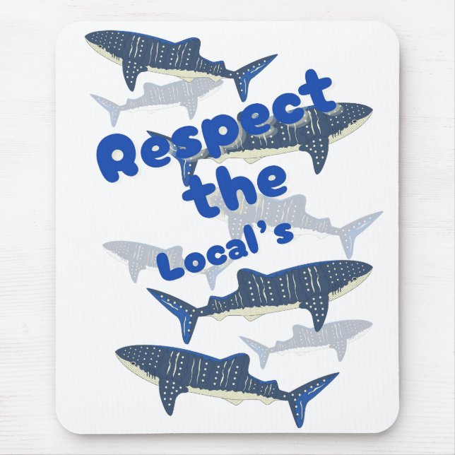 MOUSEPAD RESPEITE OS LOCAIS, A FAMÍLIA DE SHARK NADANDO PER (Frente)