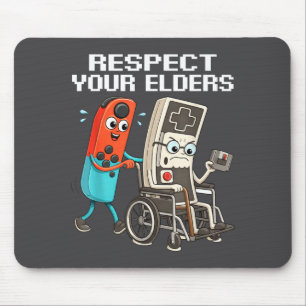 Mousepad Respeite Seus Anciãos Jogos Retrô Controle Diverti
