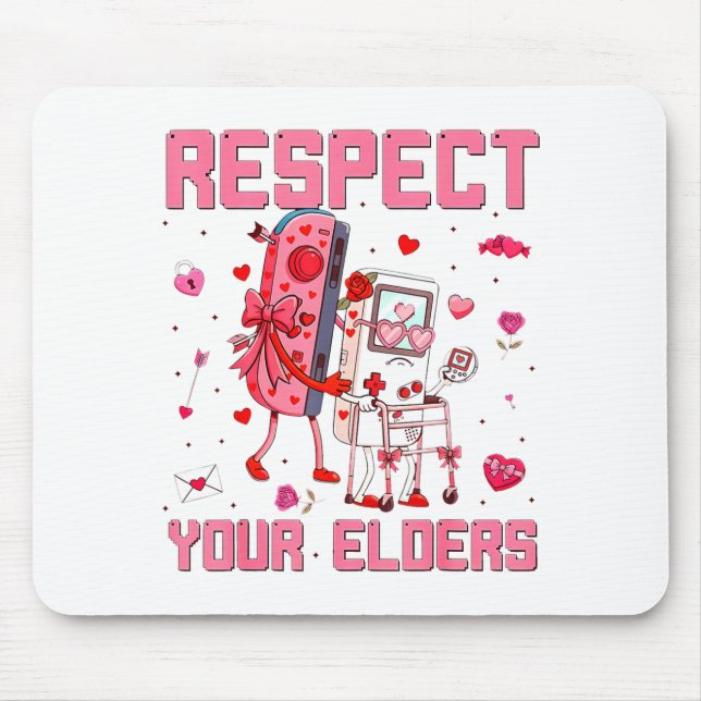 Mousepad Respeite Seus Anciãos Video Game Controle de Jogo  (Frente)
