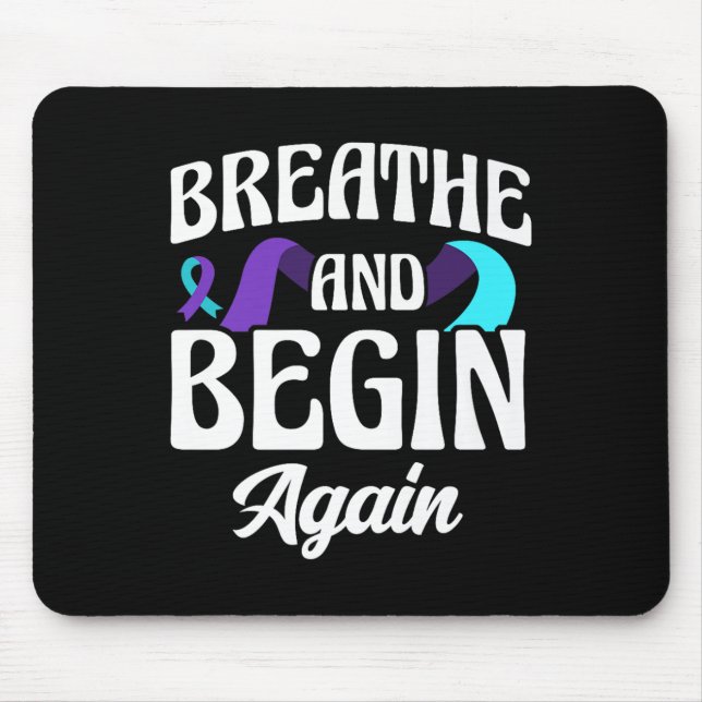 Mousepad Respirar E Começar Novamente A Depressão - Premi D (Frente)