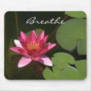 Mousepad "Respire o Mouse Pink Lotus Blossom