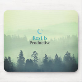Mousepad Rest Is Productive – Minimal Motivational Mouse Pa