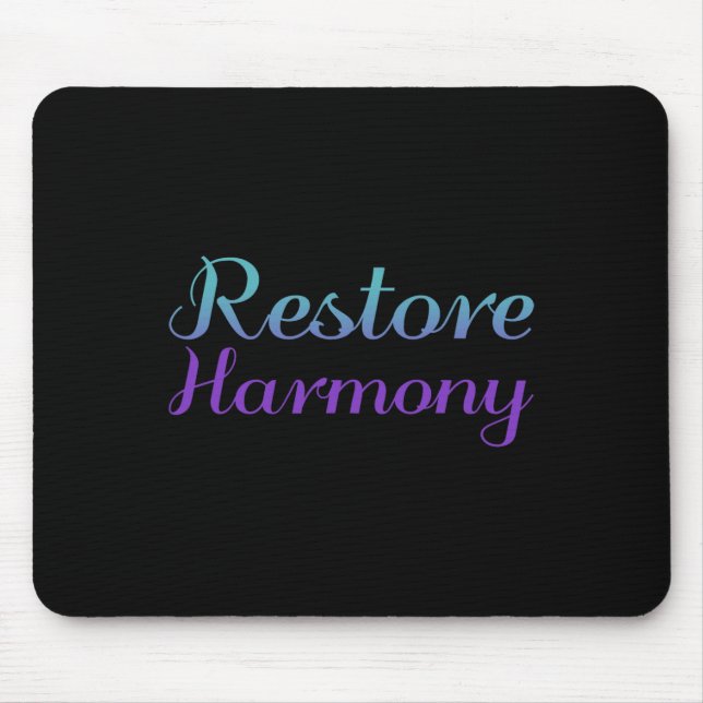 Mousepad Restaurar Harmonia Prevenção Suicida Depressão em  (Frente)