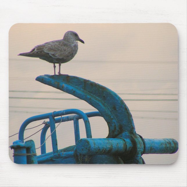 Mousepad Restos da gaivota na âncora do navio | Choshi (Frente)