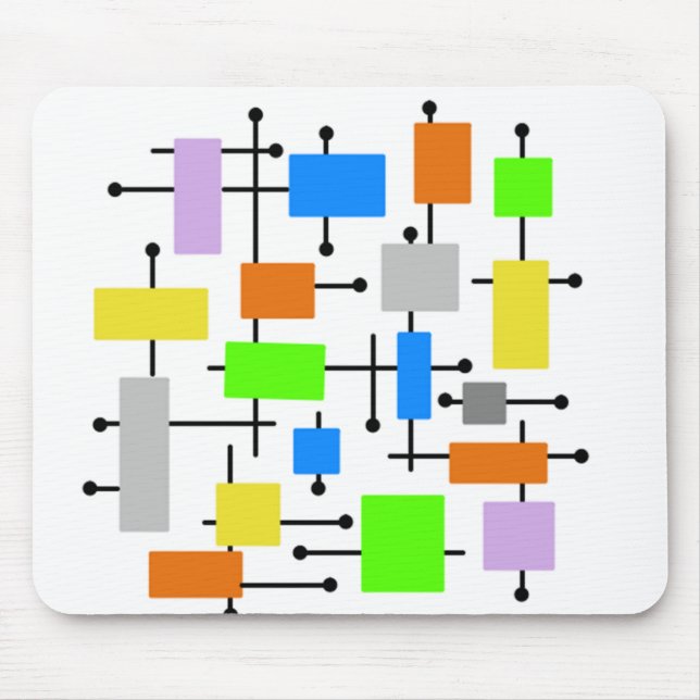 Mousepad Retângulos Atômicos (Frente)