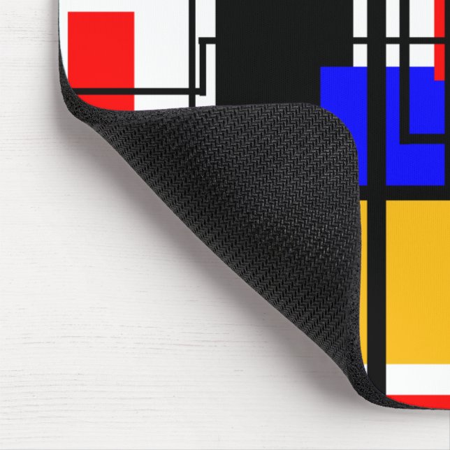 Mousepad Retângulos e linhas Bauhaus - Branco (Canto)