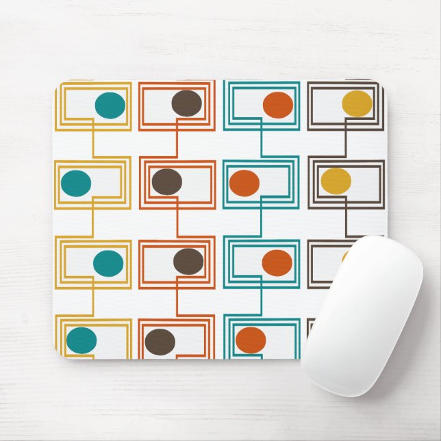 Mousepad Retângulos Kandinsky com Ovais (Com mouse)
