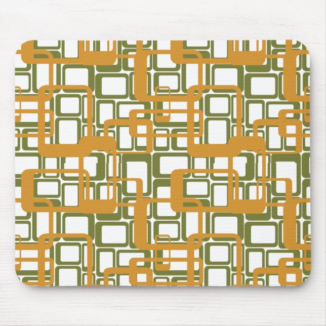 Mousepad Retângulos Modernos do Século de Médio Mais Aberto (Frente)