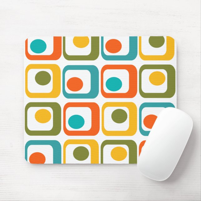 Mousepad Retângulos Modernos do Século médio (Com mouse)