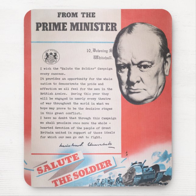 Mousepad Retirada do poster de guerra britânico. (Frente)