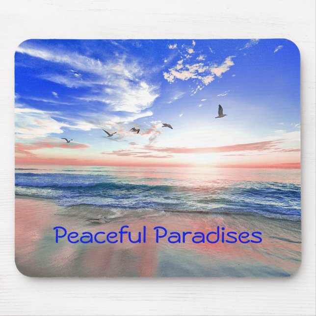 Mousepad Retirada tropical calma da praia (Frente)
