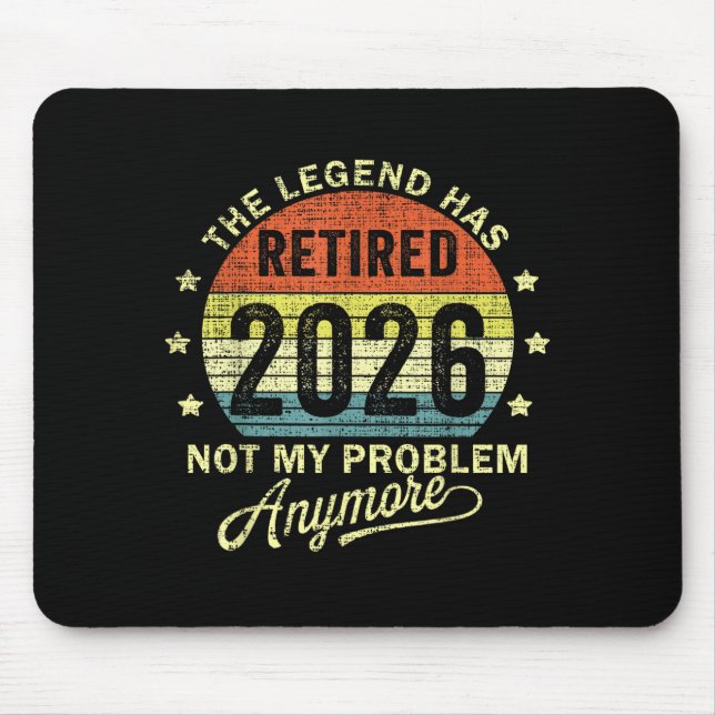 Mousepad Retired 2026 Retirement 2026  (Frente)