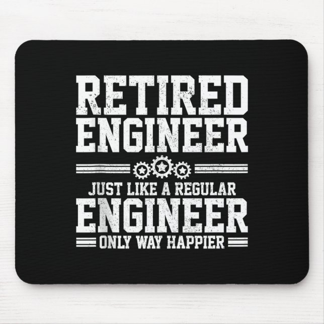 Mousepad Retired Engineer Engineering Funny Saying Retireme (Frente)