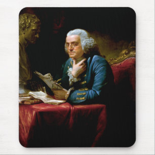 Mousepad Retrato aproximado, Benjamin Franklin Pai Fundador