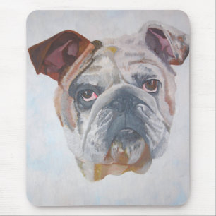 Mousepad Retrato artístico do Bulldog Americano
