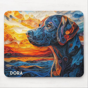 Mousepad Retrato Colorido do Cachorro do Retriever Labrador