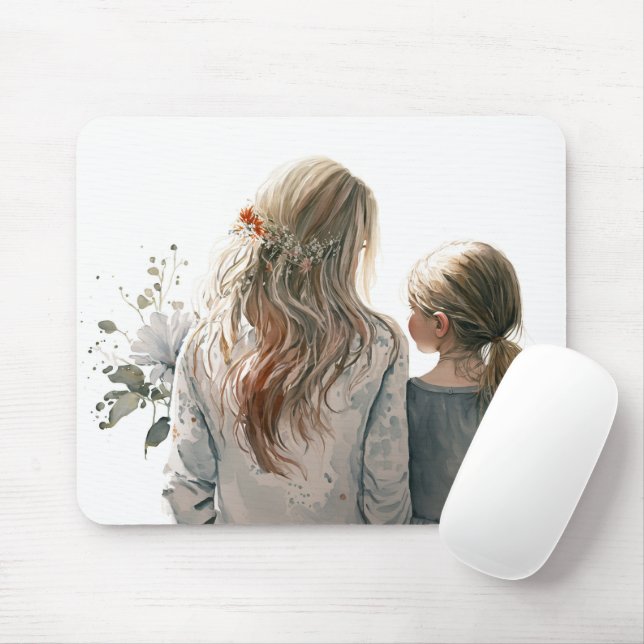 Mousepad Retrato Da Mãe E Da Filha (Com mouse)
