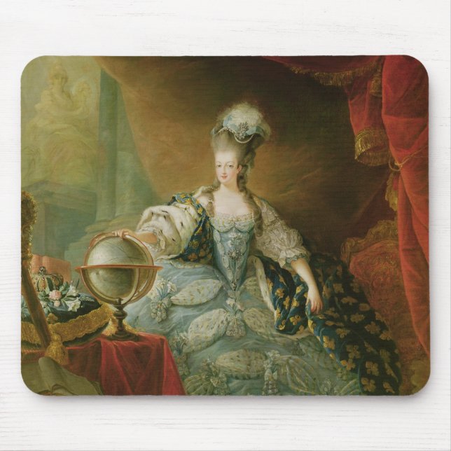 Mousepad Retrato da rainha de Marie Antoinette de France (Frente)