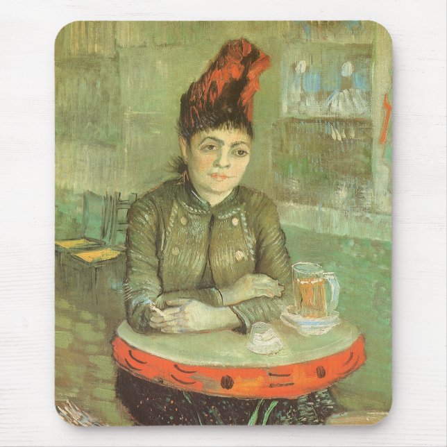 Mousepad Retrato de Agostina Segatori por Vincent van Gogh (Frente)