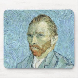 Mousepad Retrato de auto de Vincent van Gogh , 1889
