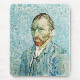 Mousepad Retrato de auto por Vincent van Gogh