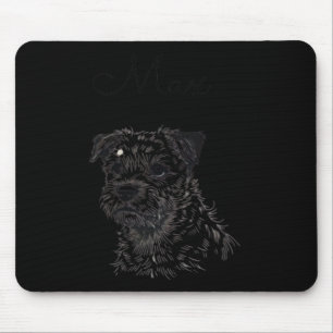 Mousepad Retrato de Cão de Borda - Arte Pet Personalizada