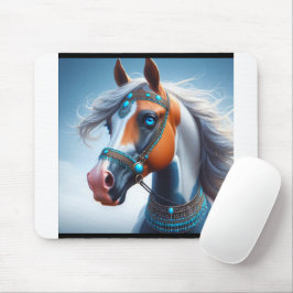 Mousepad Retrato de Cavalo Árabe Pintado