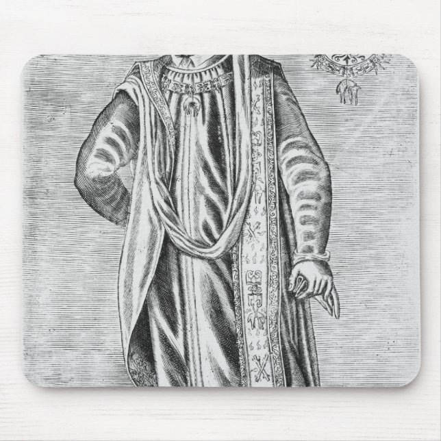 Mousepad Retrato de Charles V, imperador romano santamente (Frente)