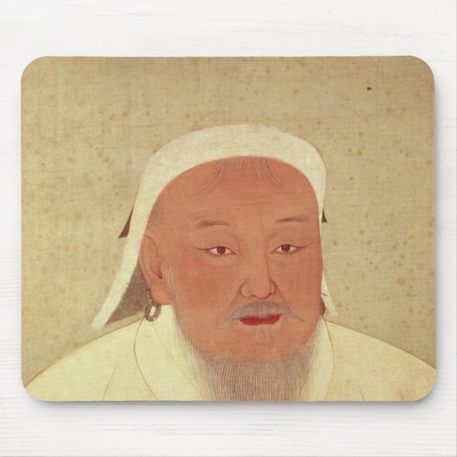 Mousepad Retrato de Genghis Khan, Mongol Khan (Frente)