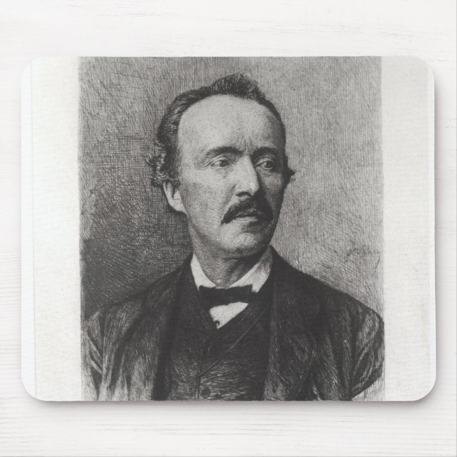 Mousepad Retrato de Heinrich Schliemann (Frente)