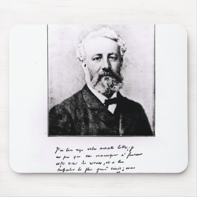 Mousepad Retrato de Jules Verne (Frente)