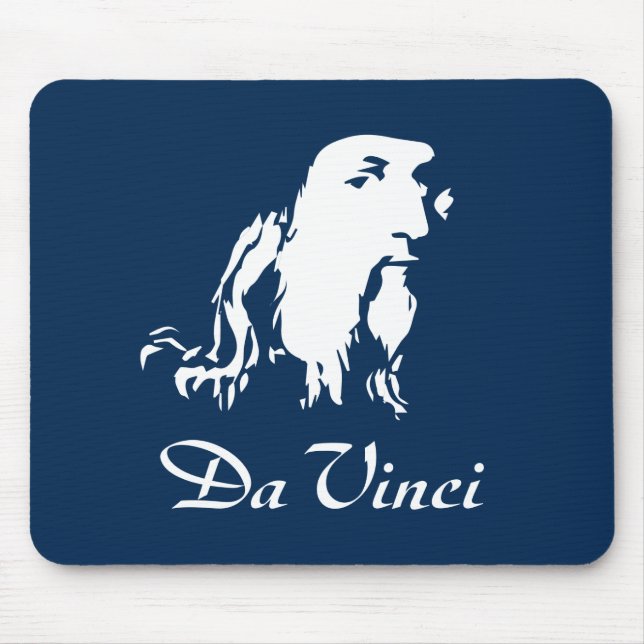 Mousepad Retrato de Leonardo da Vinci (Frente)