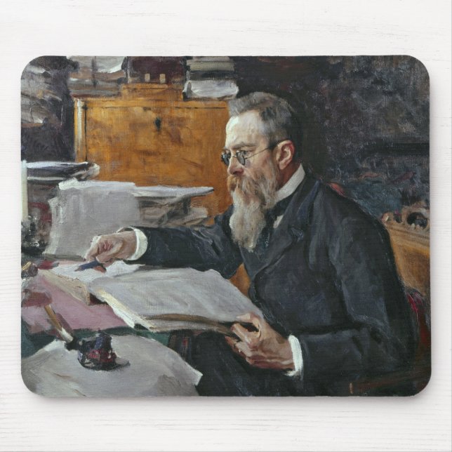 Mousepad Retrato de Nikolai Andreyevich Rimsky-Korsakov (Frente)