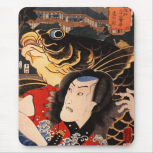 Mousepad Retrato de um ator com um peixe