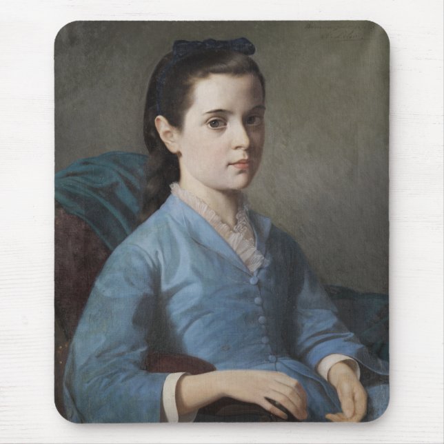 Mousepad Retrato de uma Menina Elegante (por Leloir) (Frente)