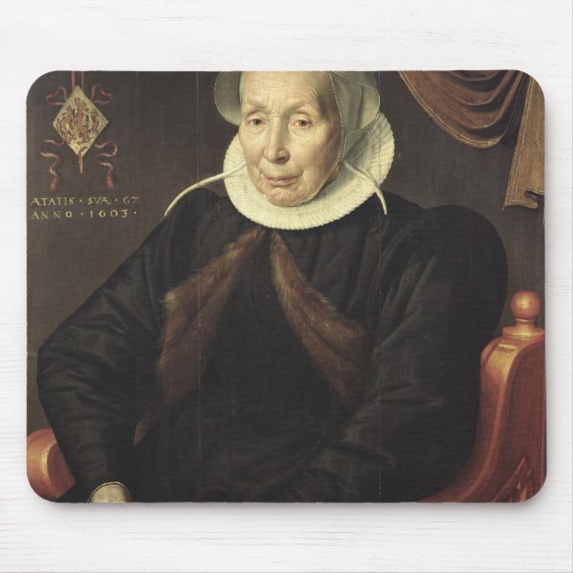 Mousepad Retrato de uma mulher idosa, 1603 (Frente)