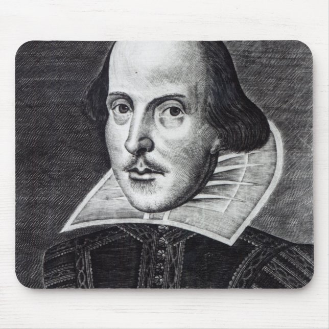 Mousepad Retrato de William Shakespeare (Frente)