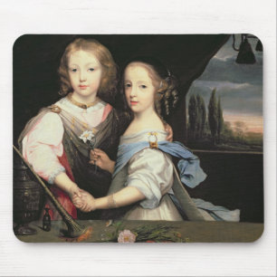 Mousepad Retrato de Winston e de Arabella (1648-1730) Churc
