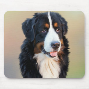 Mousepad Retrato do cão de montanha de Bernese