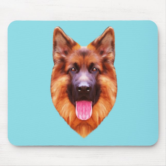 Mousepad Retrato do german shepherd (Frente)