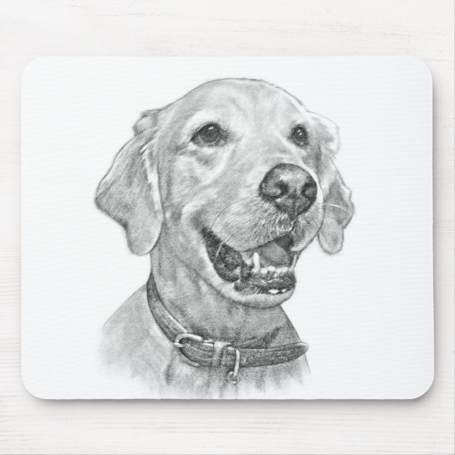 Mousepad Retrato do golden retriever (Frente)