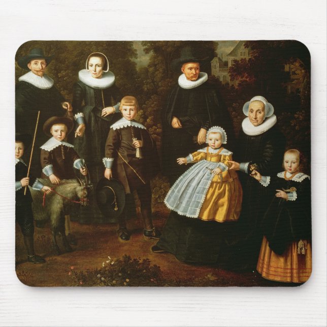 Mousepad Retrato do grupo de três gerações da (Frente)