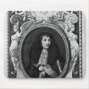 Mousepad Retrato do medalhão de Louis XIV