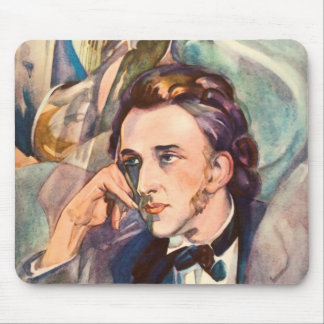 Mousepad Retrato do músico do compositor de Frederic Chopin