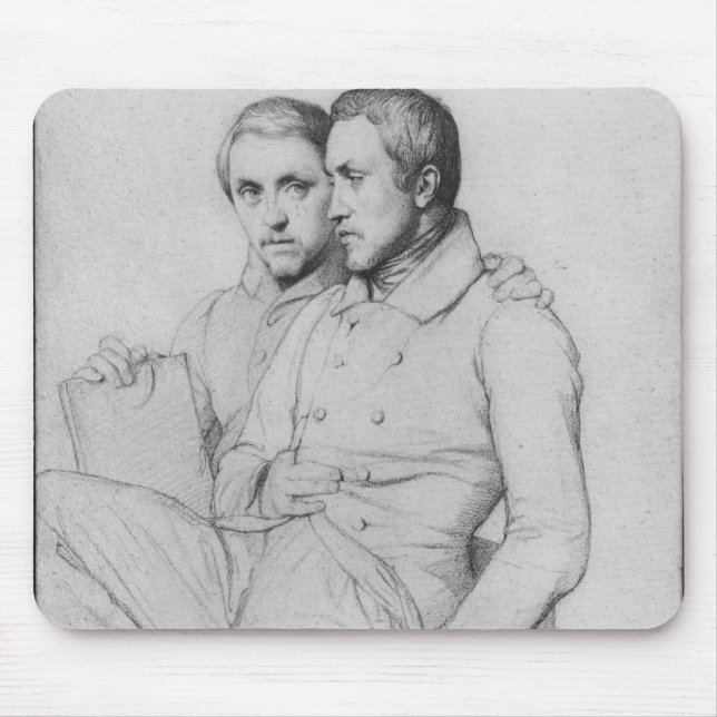 Mousepad Retrato dobro de Hipólito e de Paul Flandrin (Frente)