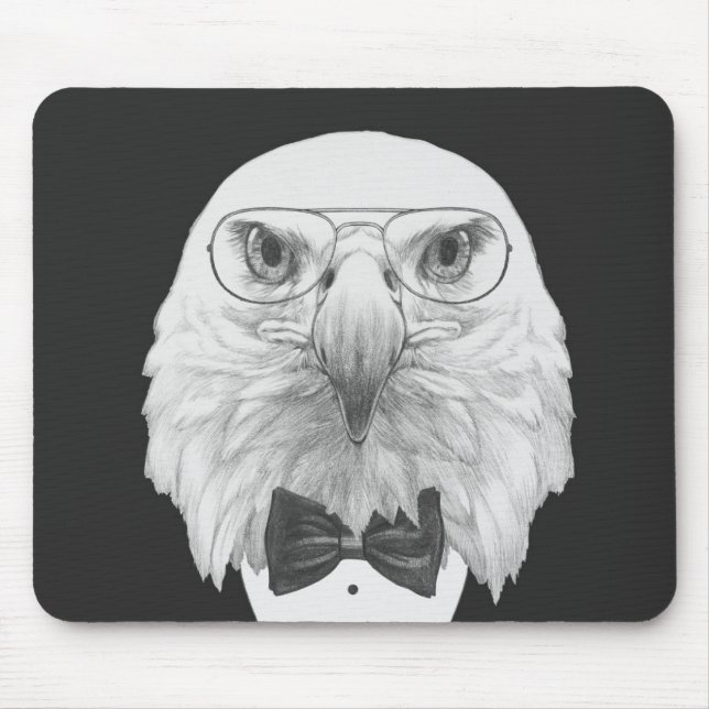 Mousepad Retrato elegante de Eagle (Frente)