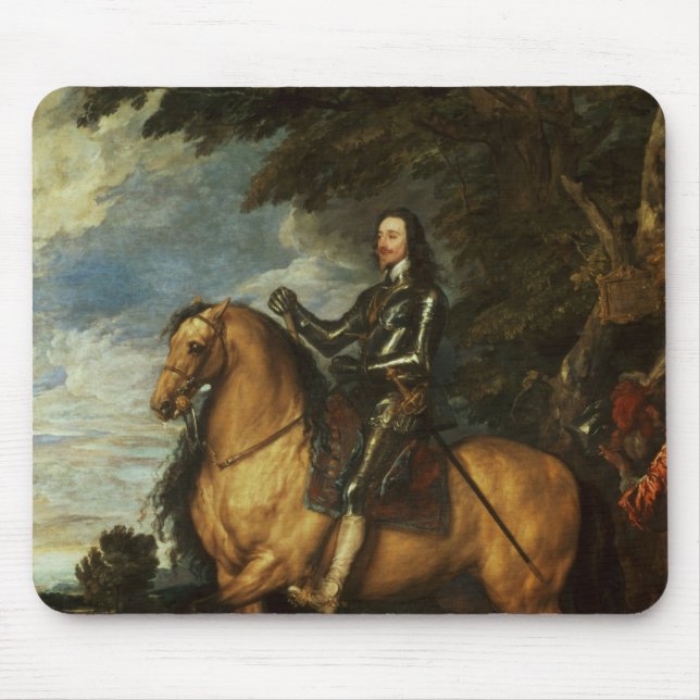 Mousepad Retrato equestre de Charles mim c.1637-38 (Frente)